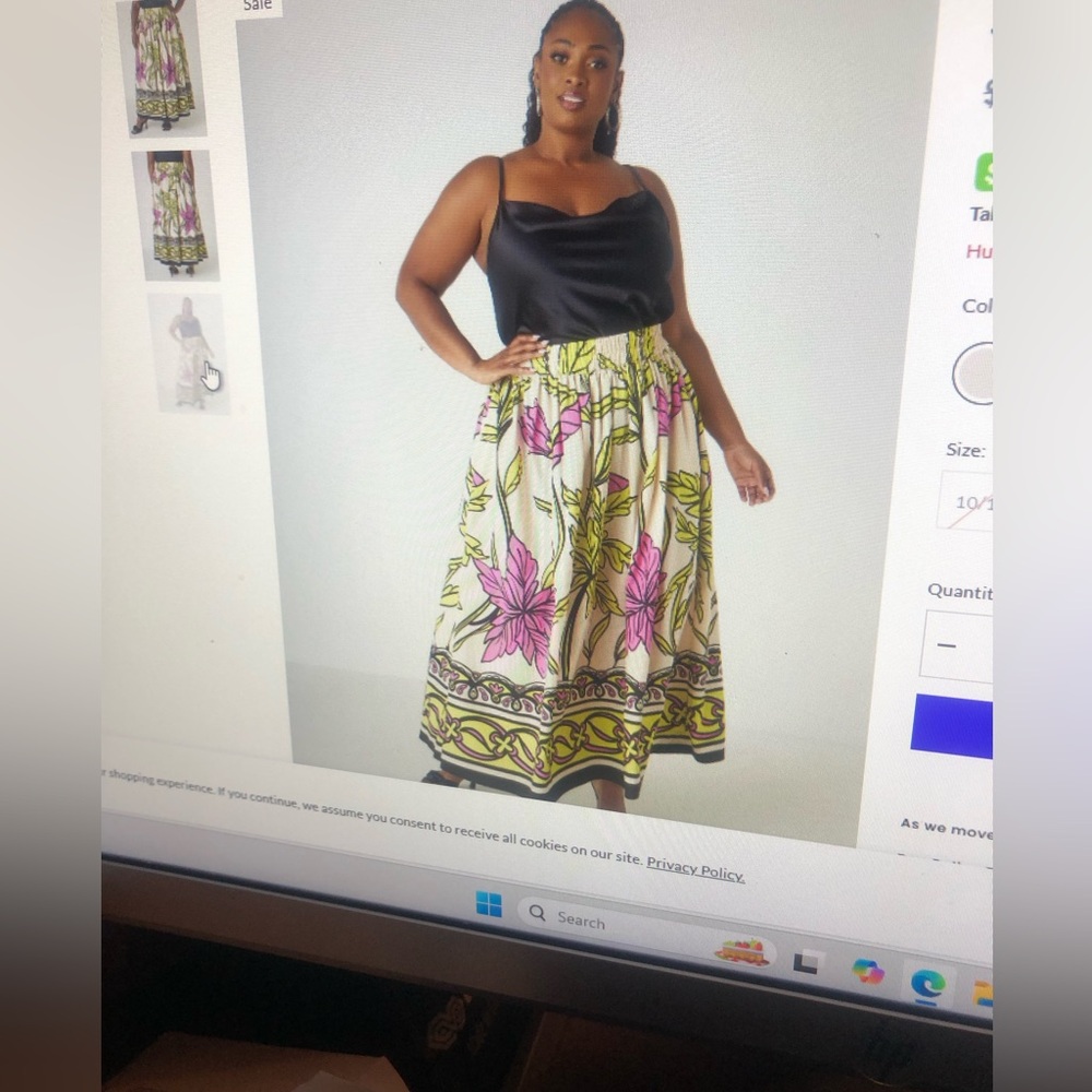 Floral Print Maxi Skirt